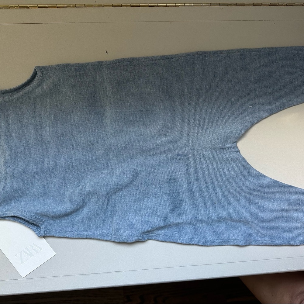 Zara Baby Blue Knit Overalls - Picture 4 of 6
